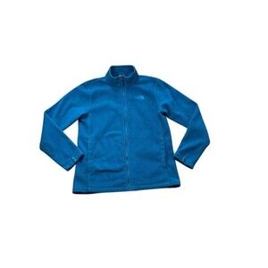 The North Face Jacket Mens Size Medium Blue Fleece Lined Full Zip Outdoors Hike